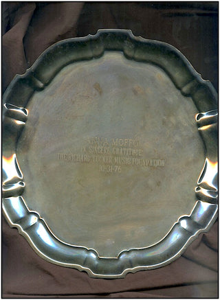 [Moffo, Anna. (1932–2006)] Metal Platter