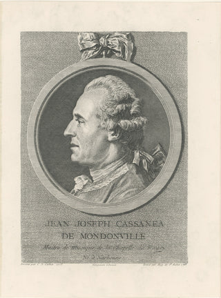 Mondonville, Jean-Joseph de. (1711–1772) Portrait Engraving