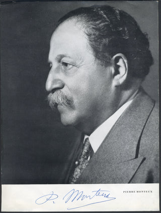 Monteux, Pierre. (1875–1964) Signed Photograph