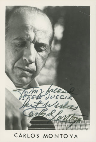 Montoya, Carlos. (1903–1993) Signed Photograph