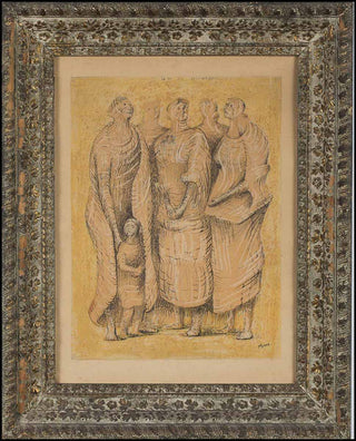 [Literature & Art] Moore, Henry. (1898 - 1986)[After] Gathering of Five Women and a Child