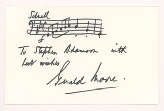 [Schubert, Franz. (1797–1828)] Moore, Gerald. (1899–1987) Erlkönig - Autograph Musical Quotation