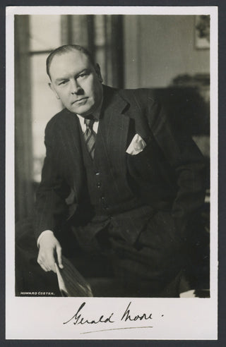 Moore, Gerald. (1899–1987) Signed Postcard Photograph