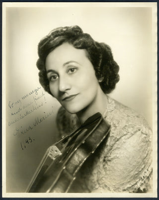 Morini, Erica. (1904-1995) [Mertens, André. (1904?-1963)] Signed Photograph