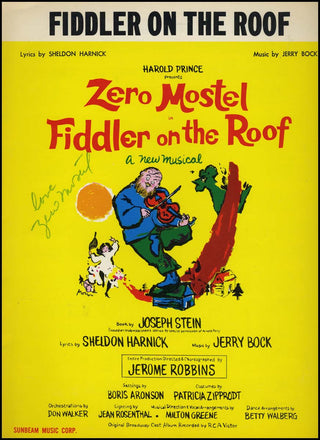 ["Fiddler on the Roof"] Mostel, Zero. (1915 - 1977) Fiddler On the Roof  - SIGNED