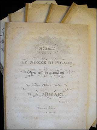 Mozart, Wolfgang Amadeus. (1756–1791) Le Nozze di Figaro...ridotto per due Violini, Alto e Violoncello. [K. 492]