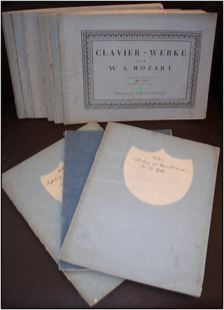 Mozart, Wolfgang Amadeus. (1756–1791) Saemmtliche Werke für das Clavier, mit und ohne Begleitung... Sonaten für das Piano-Forte... 9, 10, 11, 12, 13, 14 Heft.