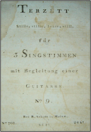 Mozart, Wolfgang Amadeus. (1756–1791) [Haydn, Joseph. (1732–1809)] Terzett. "Stille, stille, leise, still"