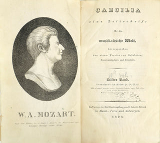 [Mozart, Wolfgang Amadeus. (1756–1791)] [CAECILIA] [Music Periodical] Caecilia, eine Zeitschrift für die musicalische Welt, hrsg. von einem Vereine von Gelehrten, Kunstverständigen und Künstlern (4 volumes)