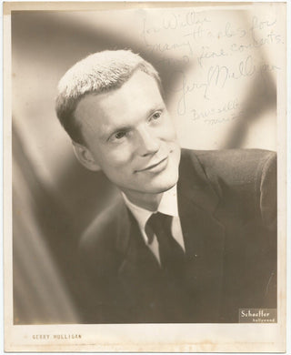 Mulligan, Gerry. (1927-1996) 1956 Signed Photograph