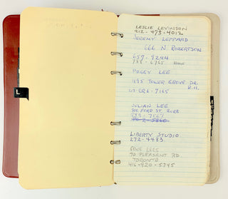 Mulligan, Gerry. (1927–1996) Two of Mulligan's Personal Handwritten Address Books