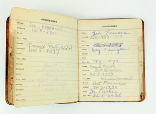 Mulligan, Gerry. (1927–1996) Two of Mulligan's Personal Handwritten Address Books