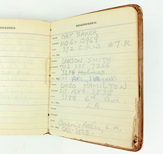 Mulligan, Gerry. (1927–1996) Two of Mulligan's Personal Handwritten Address Books