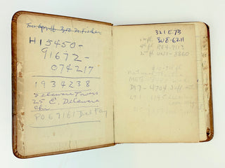 Mulligan, Gerry. (1927–1996) Two of Mulligan's Personal Handwritten Address Books