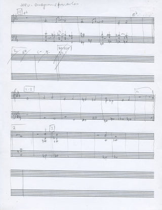 Mulligan, Gerry. (1927-1996) "Jeru" - Autograph Lyrics and Musical Manuscripts