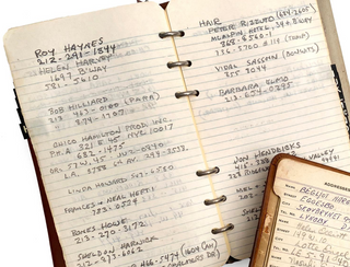 Mulligan, Gerry. (1927–1996) Two of Mulligan's Personal Handwritten Address Books