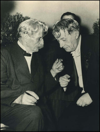 Munch, Charles. (1891–1968) & Schweitzer, Albert. (1875–1965) Original 1954 Photograph with Schweitzer