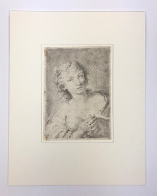 [Musical Iconography] 18th Century Drawing of Woman with Sheet Music