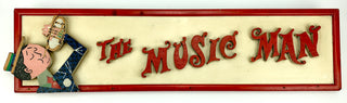 [Music Man] [Willson, Meredith. (1902–1984)] [Trumpet] "The Music Man" Wooden Marquee Sign