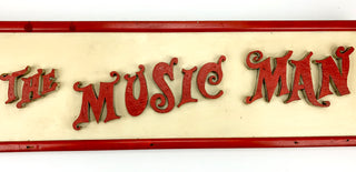 [Music Man] [Willson, Meredith. (1902–1984)] [Trumpet] "The Music Man" Wooden Marquee Sign