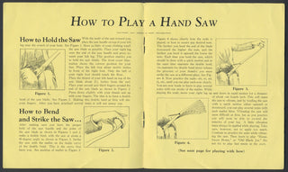 [Musical Saw] "How to Play a Hand Saw" - Vintage Postcard and Instruction Booklet