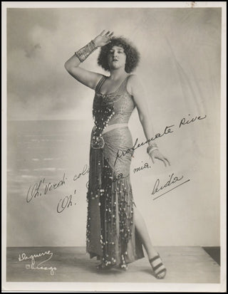 Muzio, Claudia. (1889–1936) Superb "Aida" Daguerre 8X10 Photograph with printed inscription.