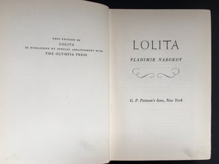 Nabokov, Vladimir. (1899-1977) Lolita - INSCRIBED BY THE AUTHOR TO HIS COUSIN