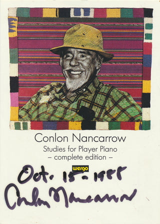 Nancarrow, Conlon. (1912–1997) "Studies for Player Piano" - Signed Color Postcard