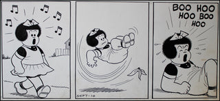 [Music Cartoon] Bushmiller, Ernie. (1905 - 1982) "She&apos;s Earnest" - Original "Nancy" Comic Strip