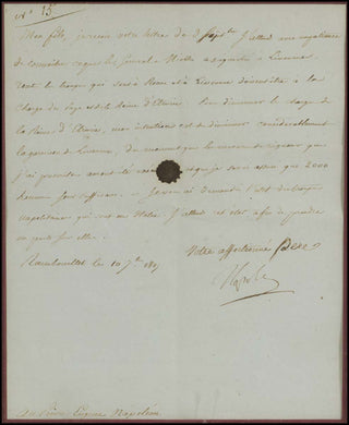 [History & Science] Napoleon Bonaparte (1769-1821) Autograph Letter Signed