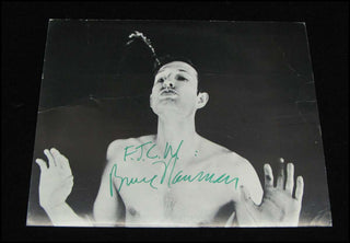 [Literature & Art] Nauman, Bruce. (b. 1941) Signed Photograph