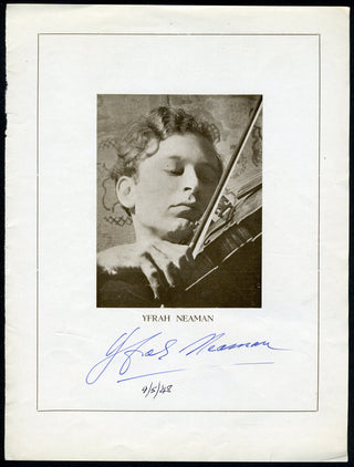 Neaman, Yfrah. (1923-2003) & Mathieson, Muir. (1911-1975) Signed Program Photograph