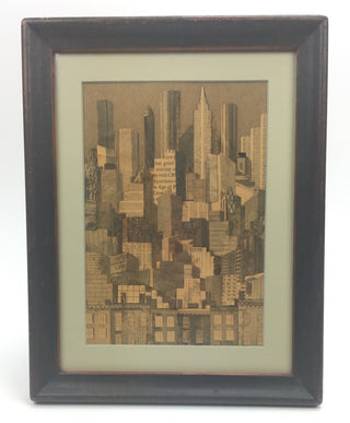 [New York City] Vintage Cityscape Newspaper Collage