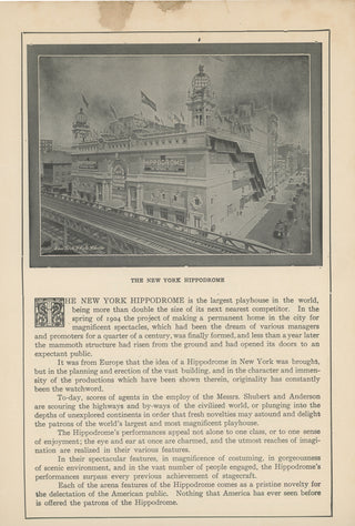 [New York Hippodrome] Souvenir Book