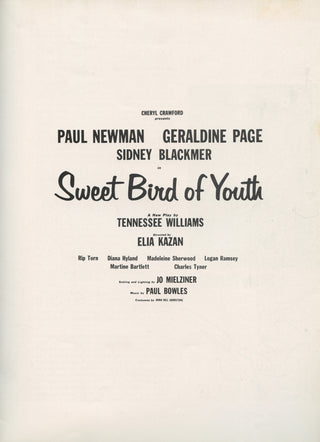 Newman, Paul. (1925–2008) "Sweet Bird of Youth" – Signed Souvenir Program