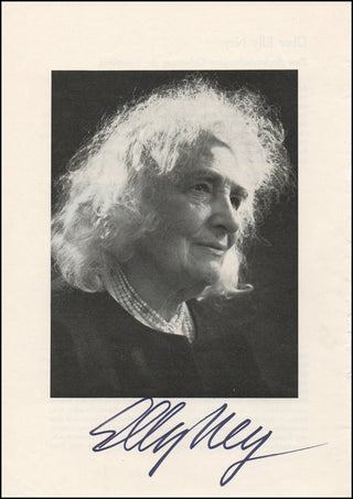 Ney, Elly. (1882-1968) Signed Photograph.