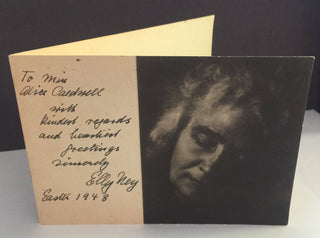 Ney, Elly. (1882-1968) Autograph Easter Note on Photograph Card