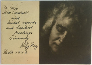 Ney, Elly. (1882-1968) Autograph Easter Note on Photograph Card