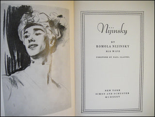 [Ballets Russes] [Nijinsky, Waslaw. (1889-1950)]  "Nijinsky: By Romola Nijinsky, His Wife," SIGNED