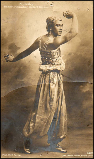 Nijinsky, Waslaw. (1889-1950) Postcard Photograph in "Scheherazade."