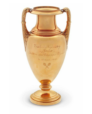 [Nijinsky, Waslaw. (1889-1950)] Antique Gold Vessel, Presented to Nijinsky after the Premiere of Debussy's "Jeux"