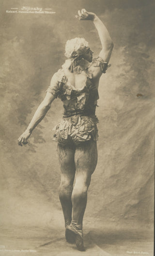 Nijinsky, Waslaw. (1889-1950) Postcard Photograph in "Spectre de la Rose"