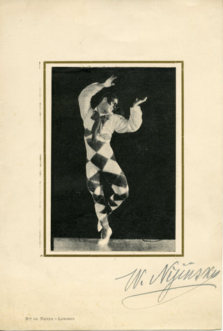 [Ballets Russes] Nijinsky, Waslaw. (1889-1950)  [Adolph de Meyer. (1868 - 1949)] Signed Photograph