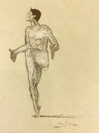 [Nijinsky, Waslaw. (1889-1950)] Algi, Edmond van Saanen. (1882-1938) "L'après-midi d'un faune" - Original Drawing