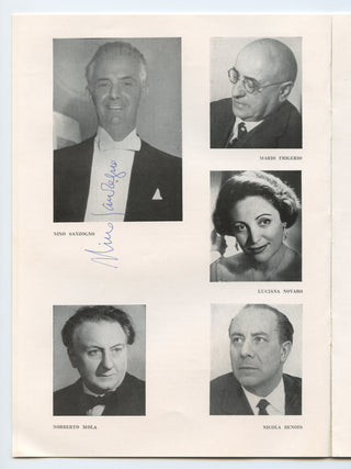 Nilsson, Birgit. (1918–2005) & Sanzogno, Nino. (1911–1983) & Simionato, Giulietta. (1910–2010) & Ghiaurov, Nicolai. (1929–2004) Signed La Scala Program