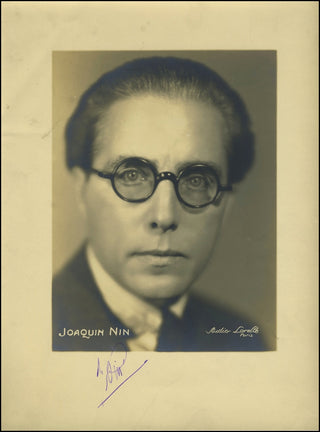 Nin, Joaquin. (1879 - 1949) Signed Photograph