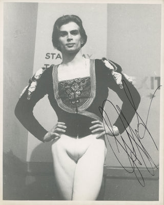 Nureyev, Rudolf. (1938–1993) Signed Backstage Photograph