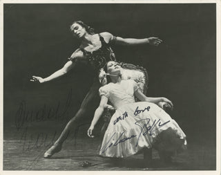 Nureyev, Rudolf. (1938–1993) & Belfiore, Liliana. (b. 1952) Signed Photograph in "Le Spectre de la Rose"