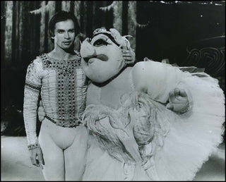 Nureyev, Rudolf. (1938–1993) Unusual Photograph with Ms. Piggy