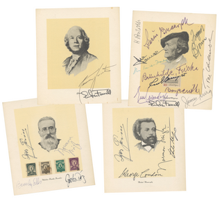 [Opera] Portraits of  Gluck, Rimsky-Korsakow, Mussorgsky and Wagner Signed by Many!